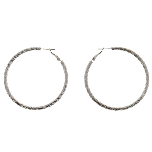 Lane Bryant Jewelry - Lane Bryant Hoop Earrings Silver NWOT